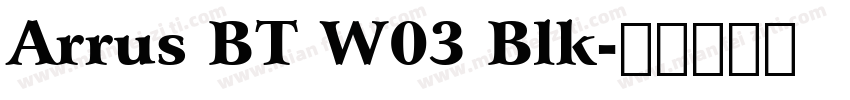 Arrus BT W03 Blk字体转换